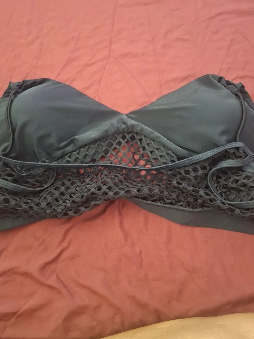 Black Mesh Two-Piece Bikini Set
